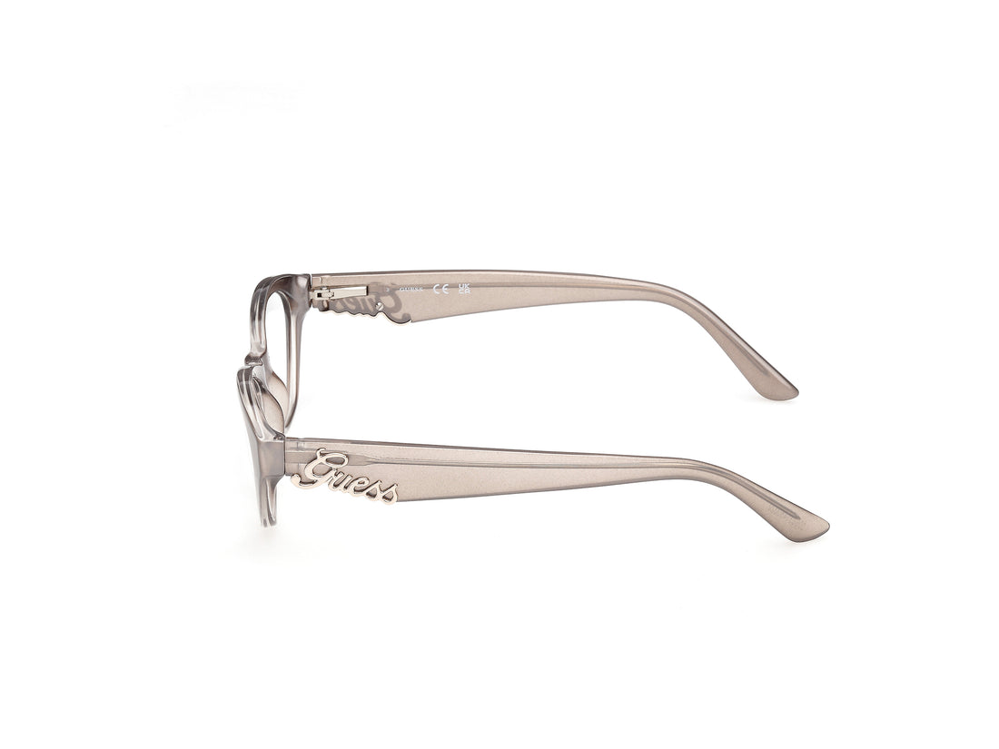 Óculos graduados guess gu50389 020 gris cat eye femenino tamanho 52mm - Vista de detalhe