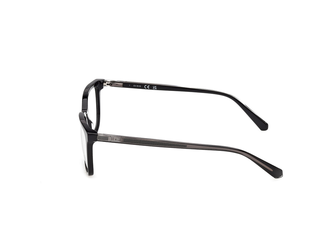 Óculos graduados guess gu50391 001 negro rectangular masculino tamanho 53mm - Vista de detalhe