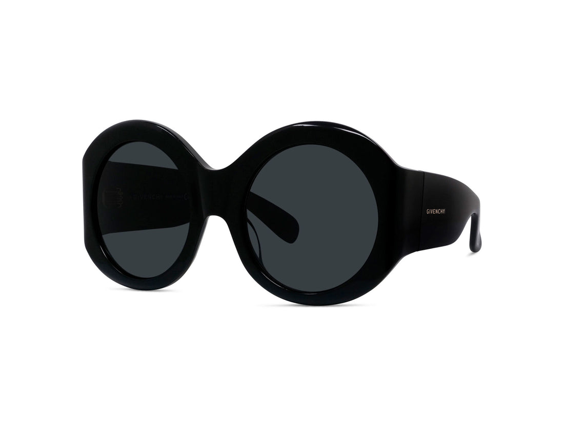 Óculos de sol givenchy cocoon gv40147i 01a black round femenino tamanho 56mm - Vista principal