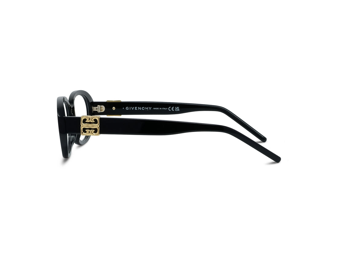 Lunettes de vue givenchy 4g liquid gv50093i 001 black oval femenino taille 53mm - Vue détaillée