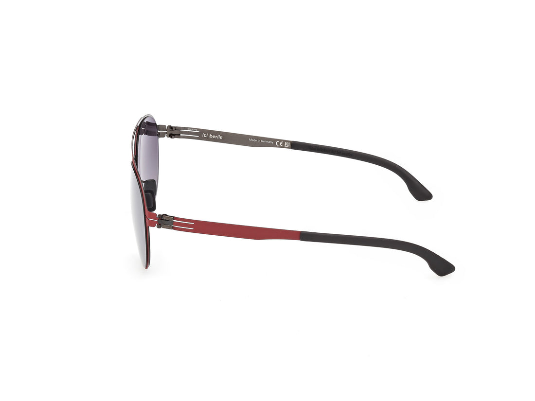 Sunglasses ic! berlin ic0212 loris 68b rojo oval unisex size 55mm - Detailed view