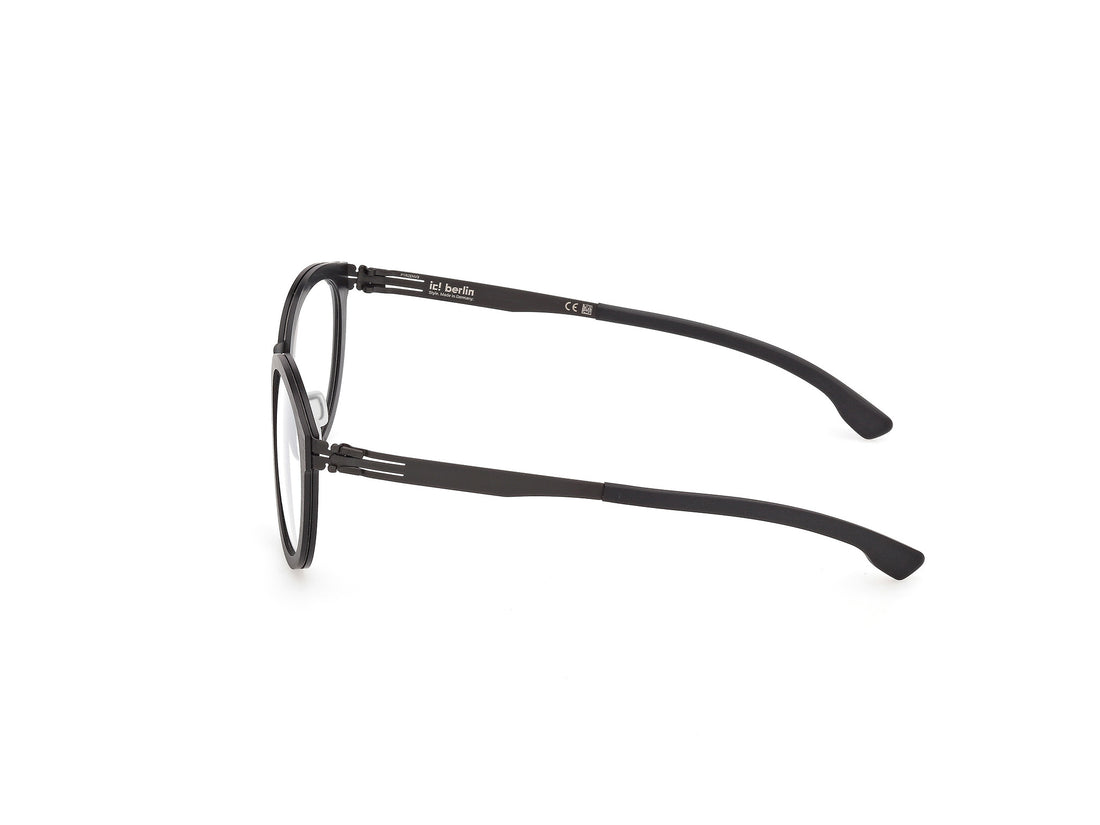 Prescription glasses ic! berlin ic5324 larry 002 negro round unisex size 49mm - Detailed view