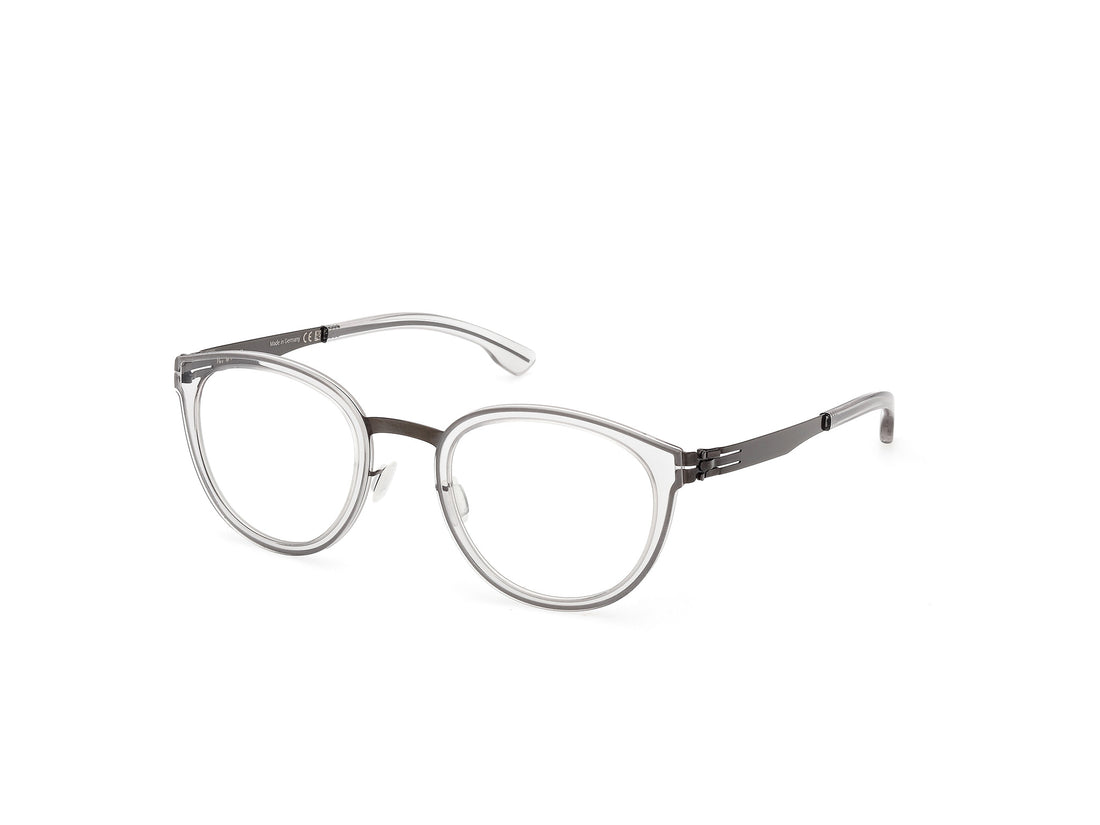 Prescription glasses ic! berlin ic5324 larry 005 negro round unisex size 49mm - Main view