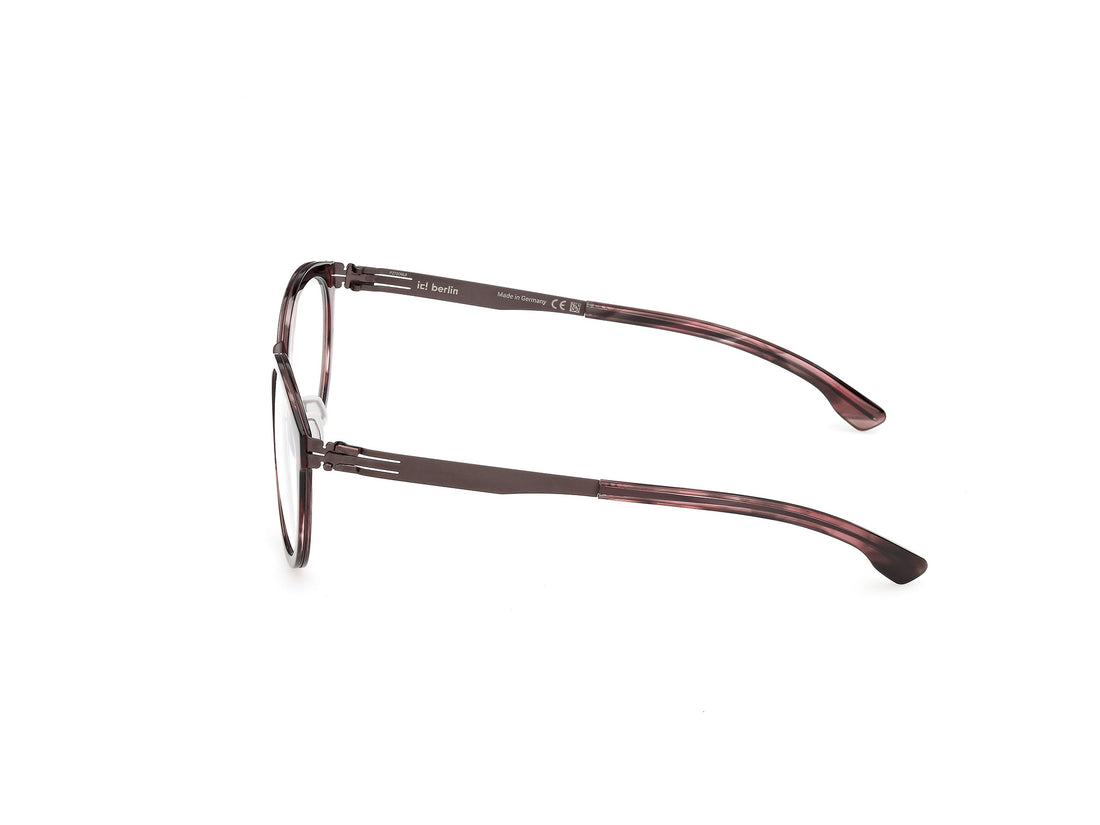 Prescription glasses ic! berlin ic5324 larry 050 marron round unisex size 49mm - Detailed view