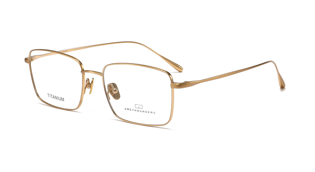 Óculos graduados greyhounders roy c2 s gold dorado rectangular masculino tamanho 55mm - Vista principal