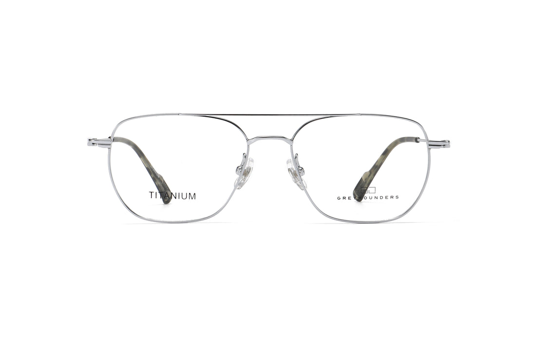 Óculos graduados greyhounders avi c5 s silver plateado navigator unisex tamanho 54mm - Vista de detalhe
