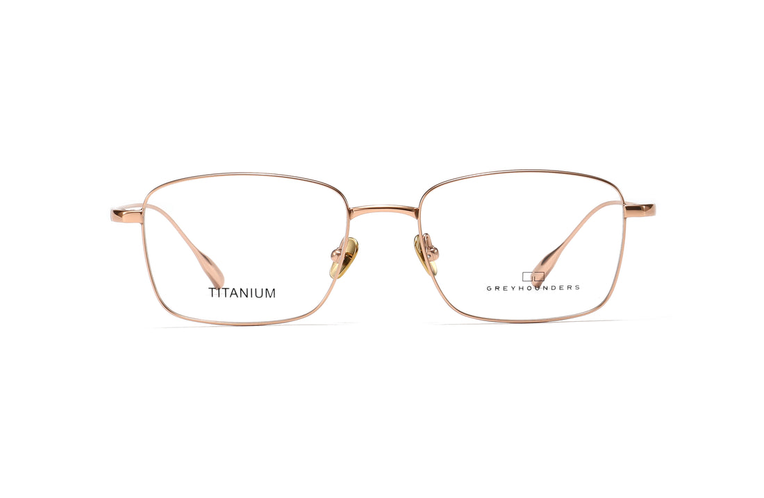 Óculos graduados greyhounders duk c2 s gold dorado rectangular masculino tamanho 53mm - Vista de detalhe