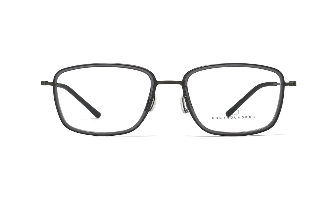 Óculos graduados greyhounders 8045 c2 s grey gris rectangular masculino tamanho 54mm - Vista de detalhe