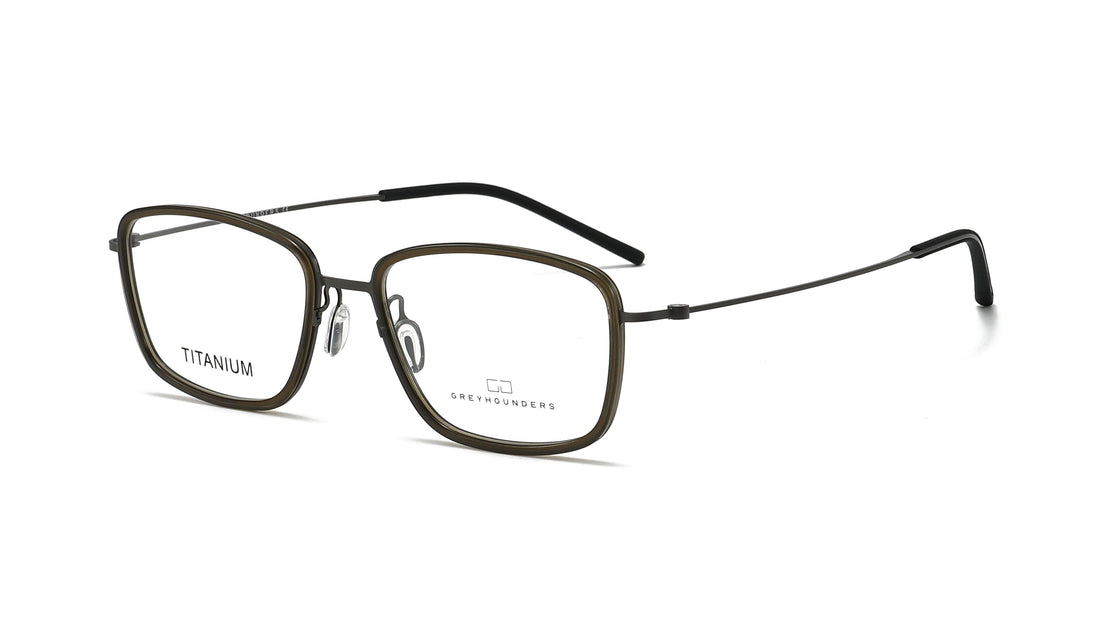Óculos graduados greyhounders 8045 c5 s tea verde rectangular masculino tamanho 54mm - Vista principal