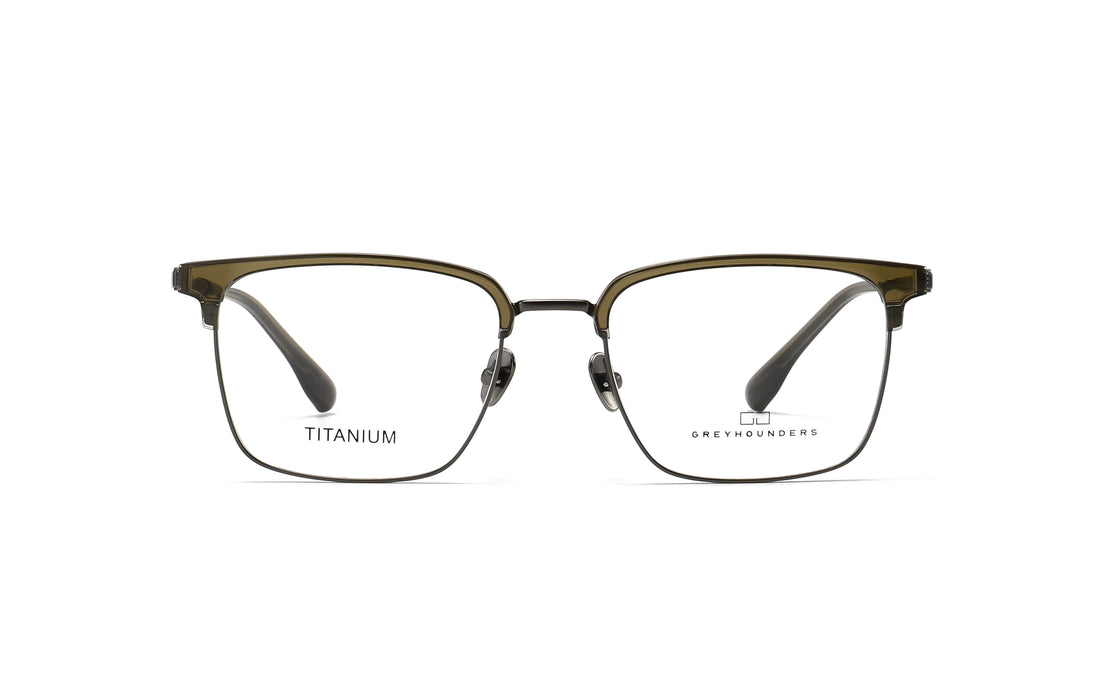 Óculos graduados greyhounders duo c4 s tea verde rectangular unisex tamanho 54mm - Vista de detalhe