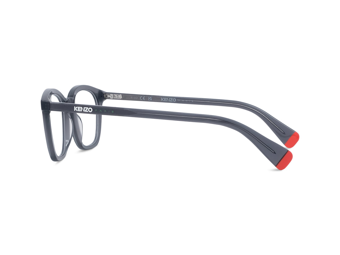 Óculos graduados kenzo aka kz50216i 020 grey rectangular unisex tamanho 50mm - Vista de detalhe