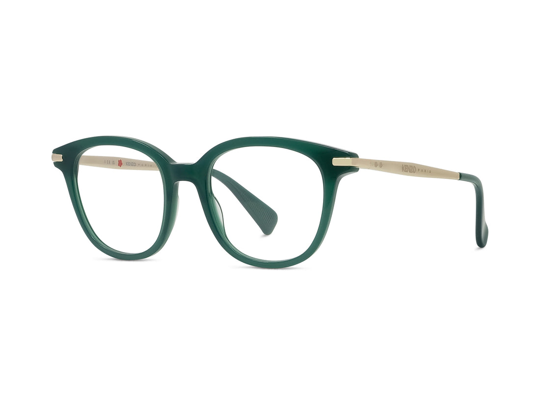 Óculos graduados kenzo boke flower kz50236i 096 green round unisex tamanho 50mm - Vista principal