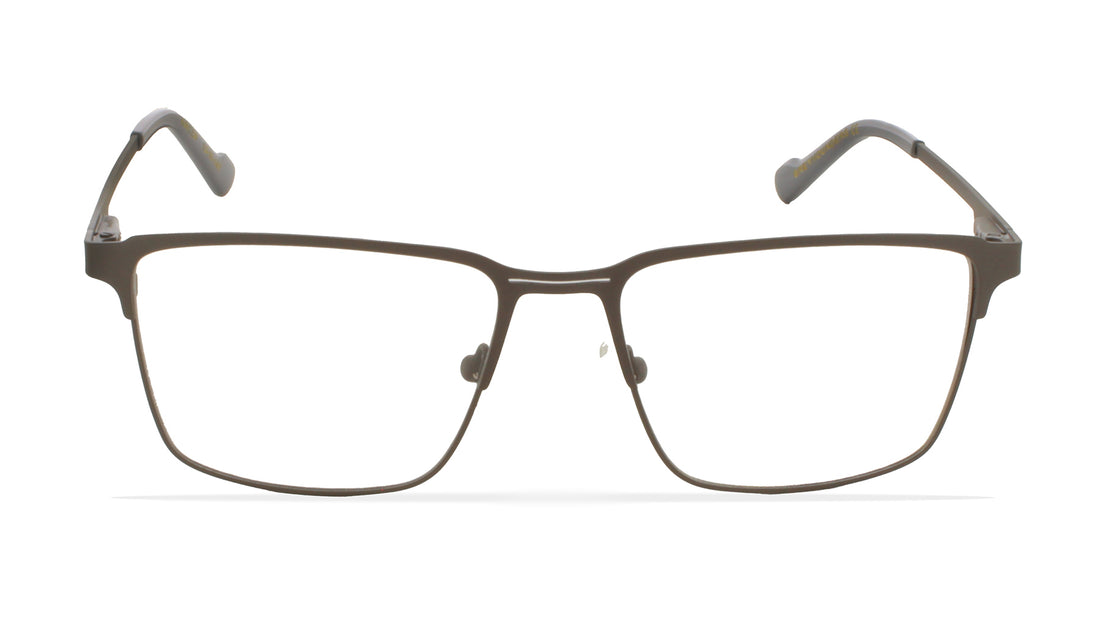 Prescription glasses greyhounders kaizen silver gris square masculino size 53mm - Detailed view