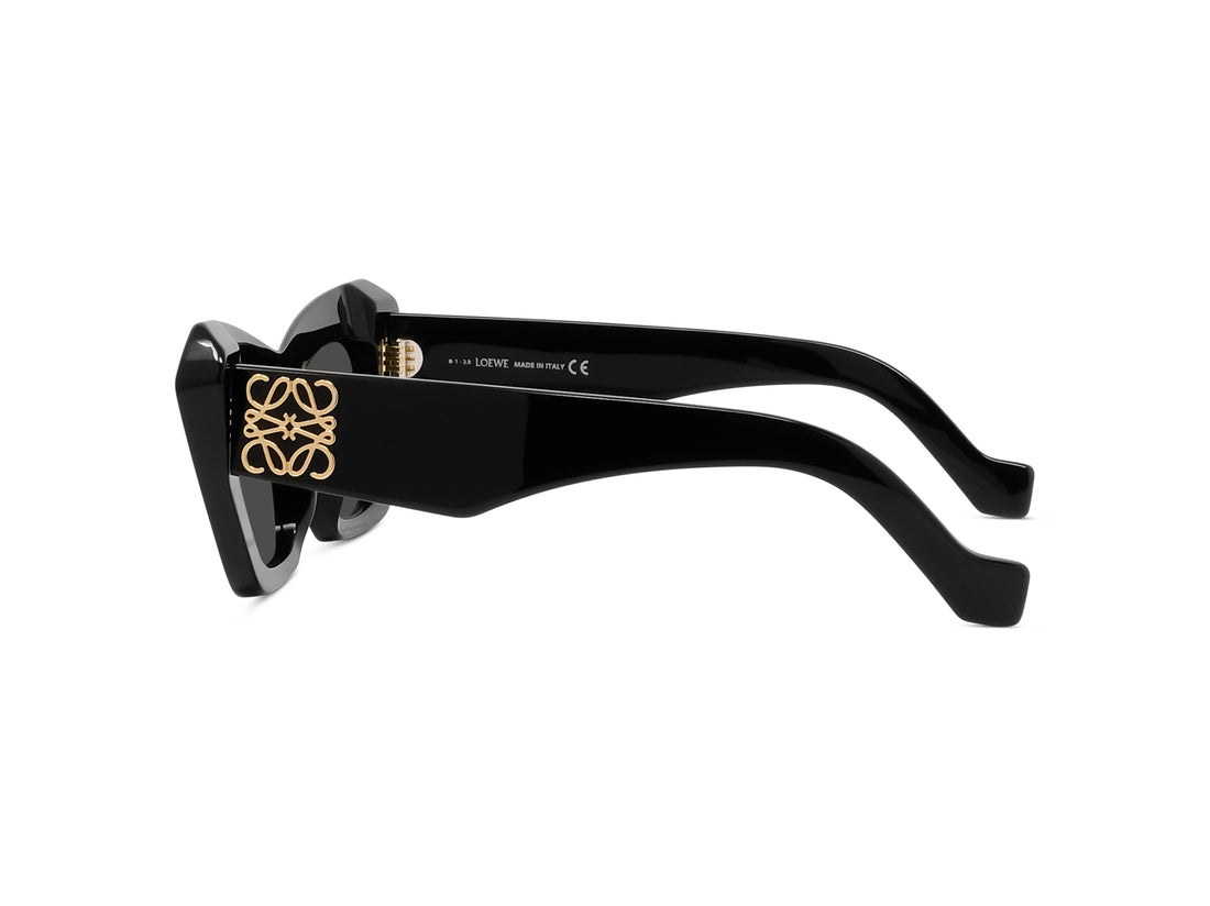 Óculos de sol loewe anagram lw40036i 01a black cat eye femenino tamanho 51mm - Vista de detalhe