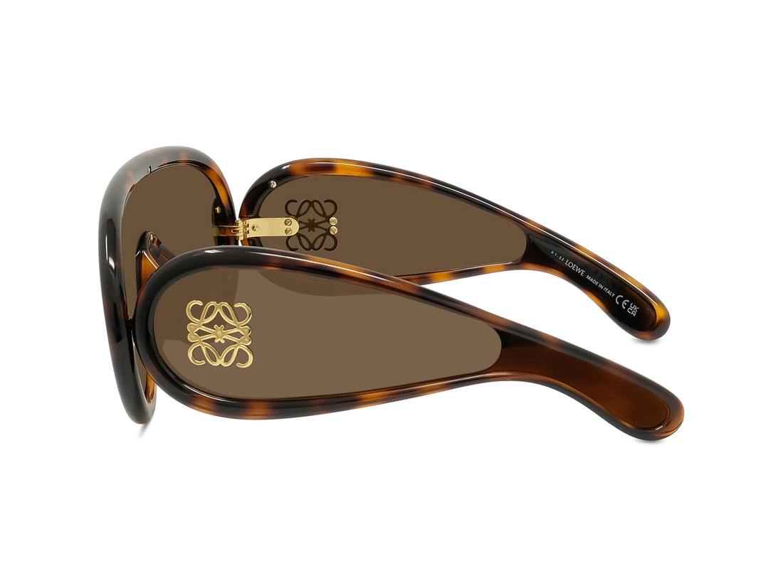 Óculos de sol loewe anagram lw40108i 52g havana mask masculino tamanho 0mm - Vista de detalhe