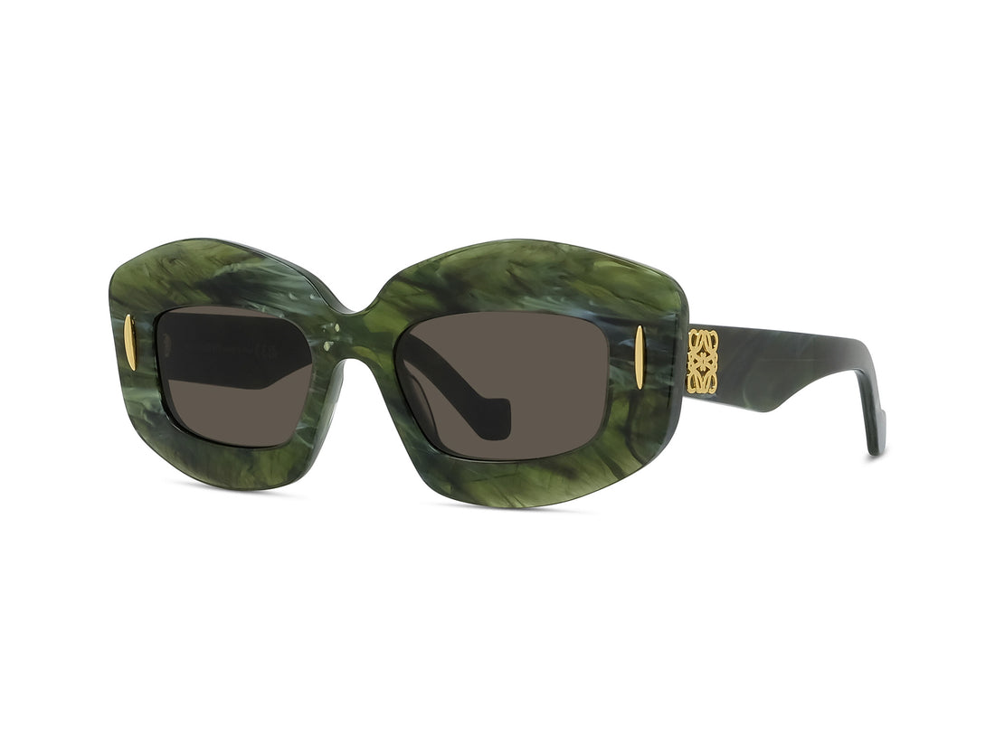 Óculos de sol loewe anagram lw40114i 96e green rectangular femenino tamanho 49mm - Vista principal
