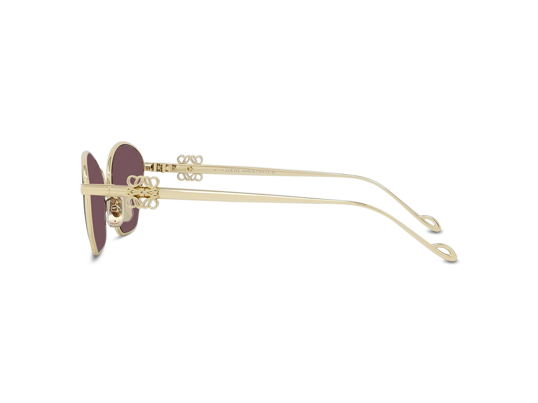 Óculos de sol loewe anagram lw40115u 30y gold cat eye femenino tamanho 57mm - Vista de detalhe
