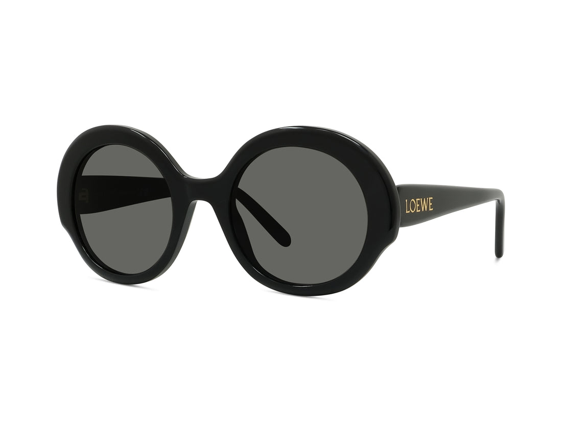 Óculos de sol loewe slim lw40135i 01a black round femenino tamanho 52mm - Vista principal