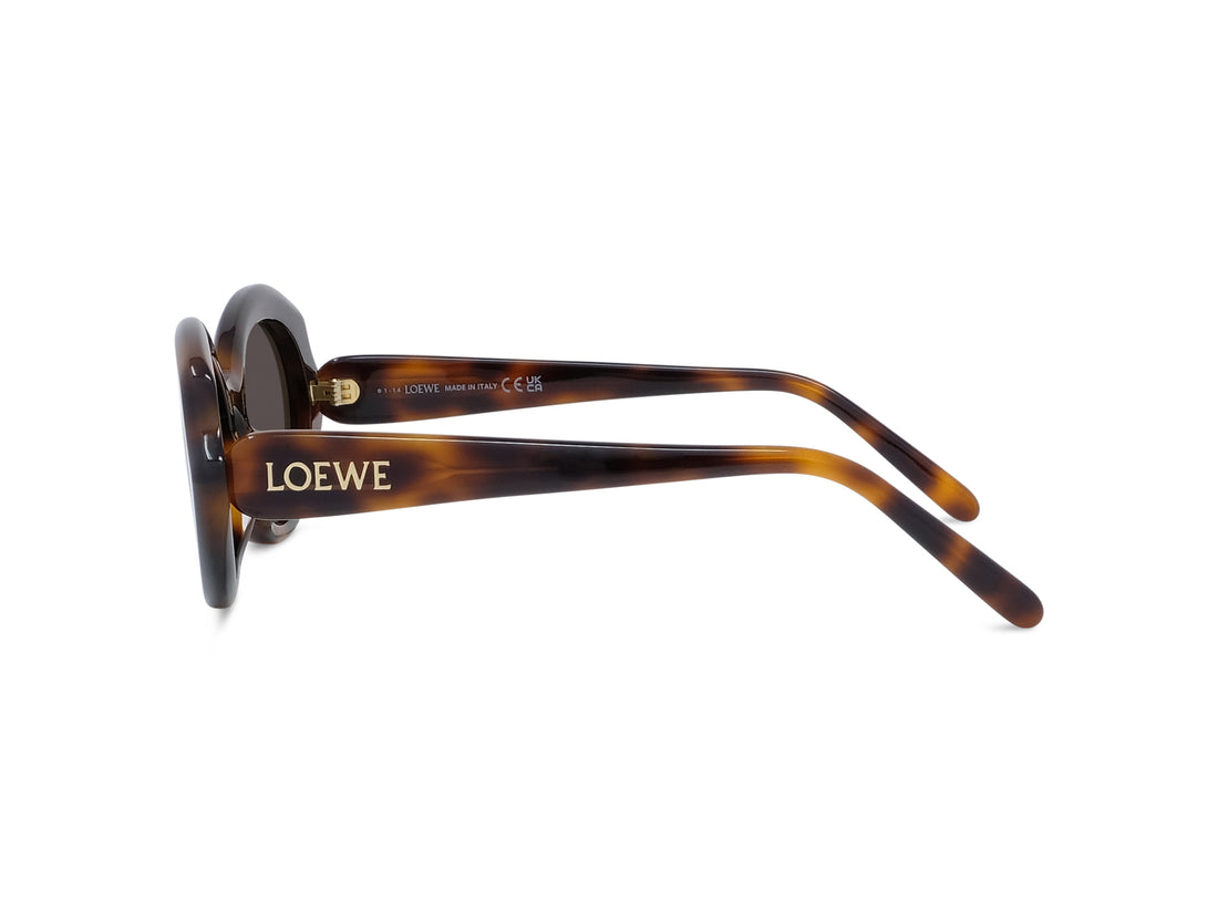 Óculos de sol loewe slim lw40147i 52e havana geometric femenino tamanho 54mm - Vista de detalhe