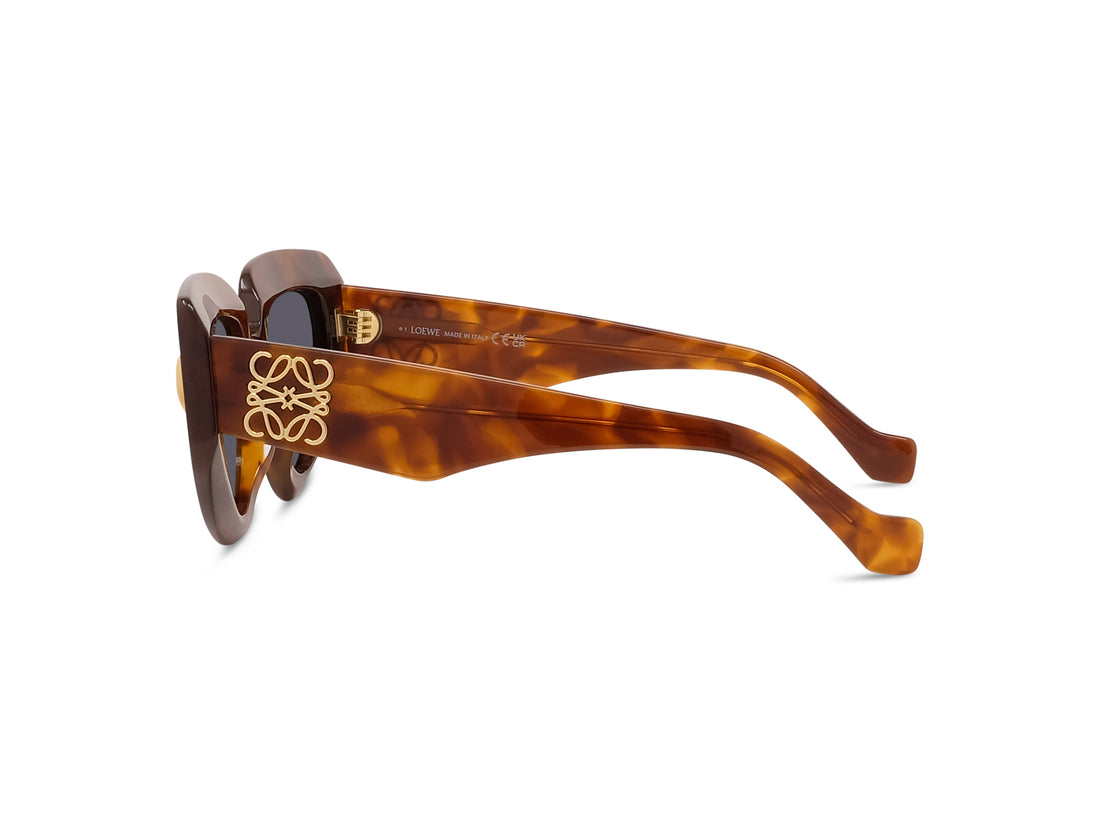 Óculos de sol loewe anagram lw40155i 53v havana geometric femenino tamanho 51mm - Vista de detalhe