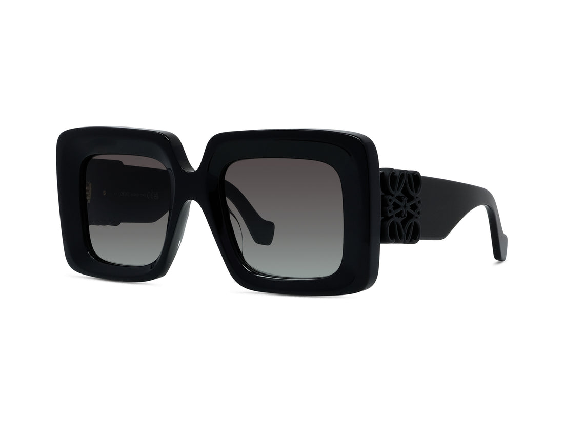 Óculos de sol loewe anagram lw40176u 01b black rectangular femenino tamanho 51mm - Vista principal