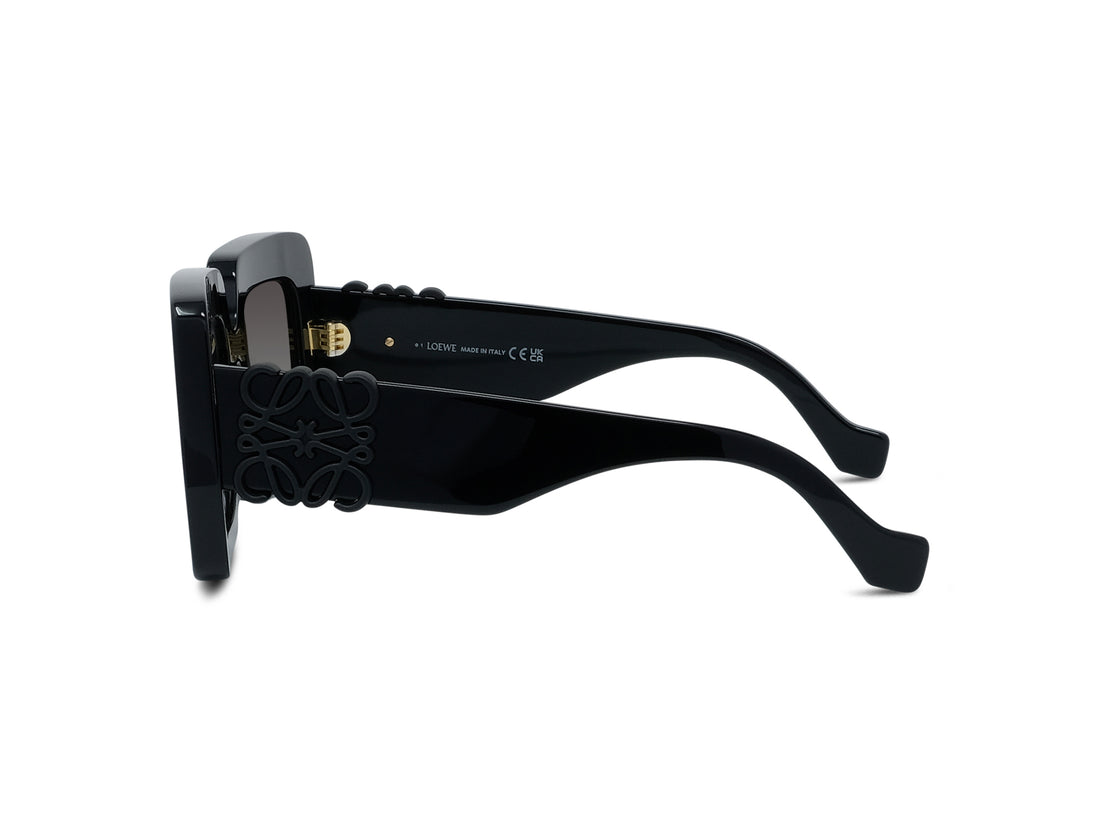 Óculos de sol loewe anagram lw40176u 01b black rectangular femenino tamanho 51mm - Vista de detalhe