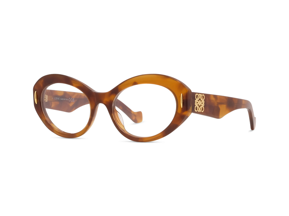 Prescription glasses loewe anagram lw50090i 053 havana oval femenino size 52mm - Main view