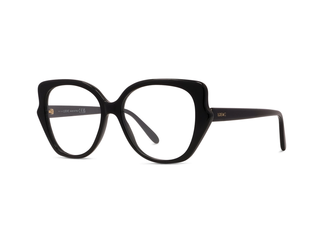 Prescription glasses loewe slim lw50092i 001 black butterfly femenino size 54mm - Main view