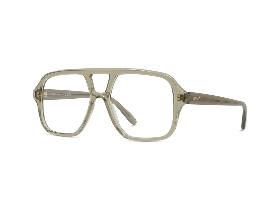 Prescription glasses loewe slim lw50097i 096 green rectangular femenino size 54mm - Main view