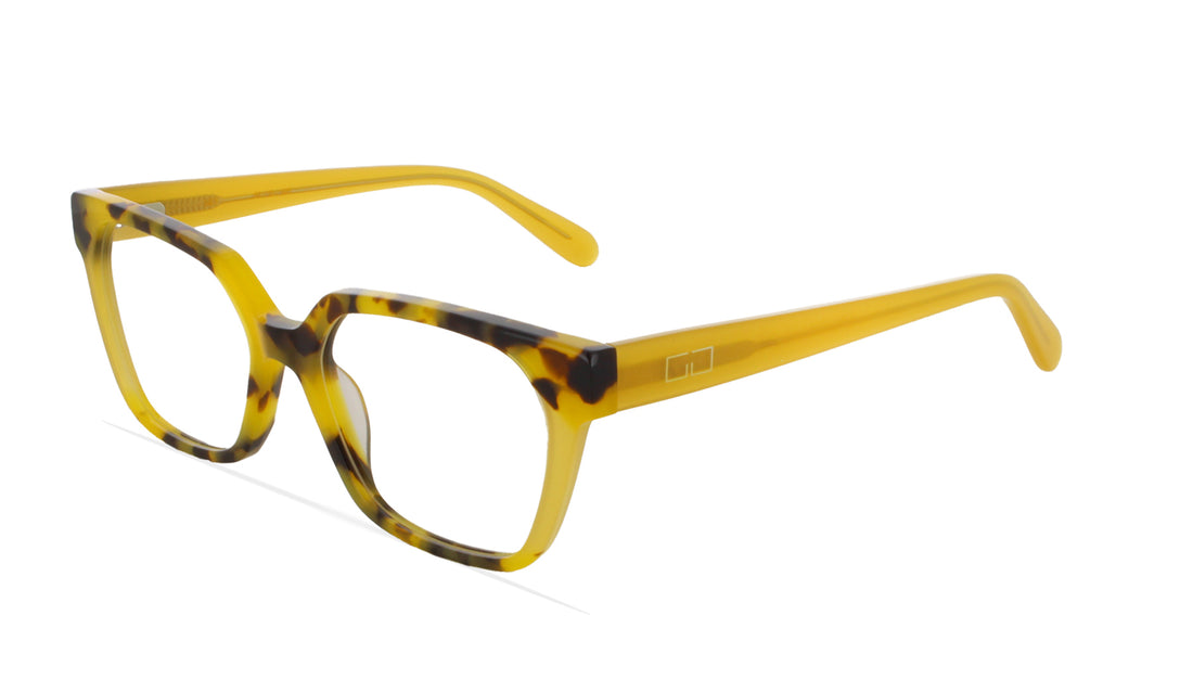 Prescription glasses greyhounders lily yellow amarillo square femenino size 53mm - Main view