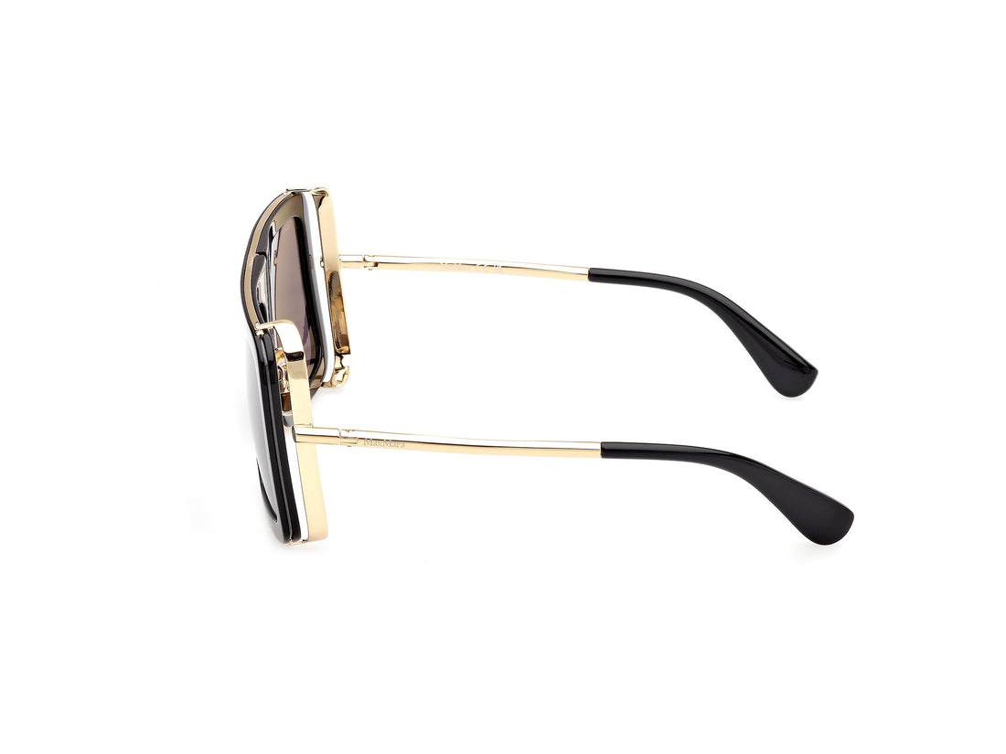Occhiali da sole maxmara mm0119 jean 01a negro rectangular femenino taglia 57mm - Vista dettagliata