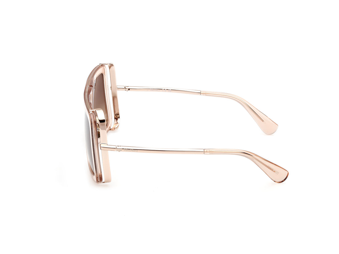 Occhiali da sole maxmara mm0119 jean 45f marron rectangular femenino taglia 57mm - Vista dettagliata