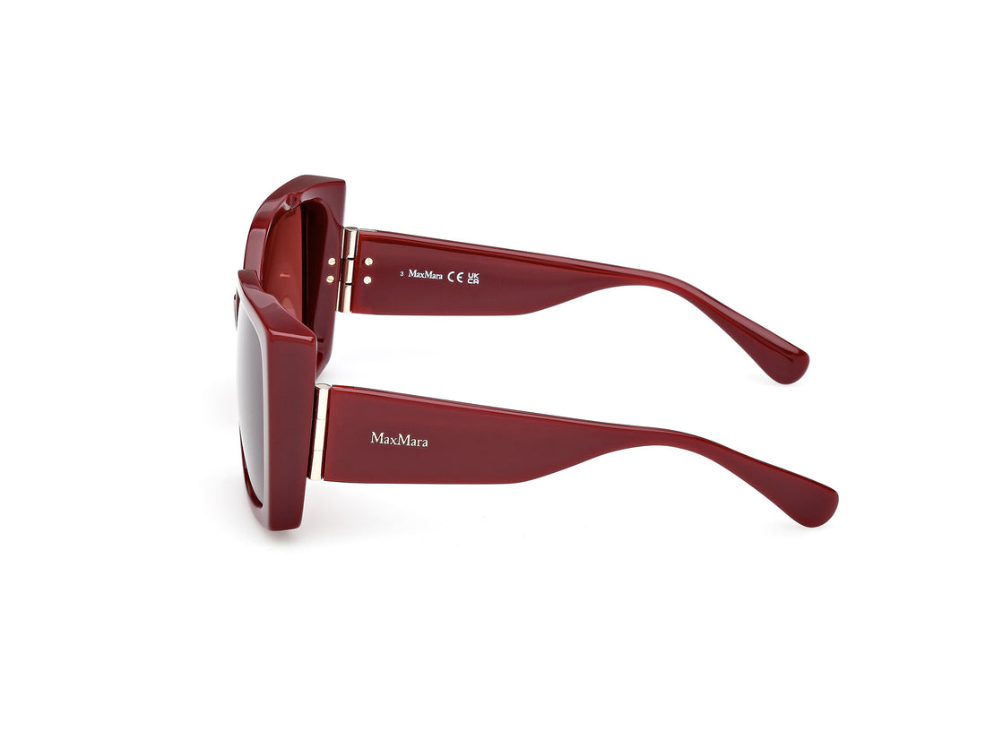 Occhiali da sole maxmara mm0131 hinge 69s burdeos square femenino taglia 56mm - Vista dettagliata
