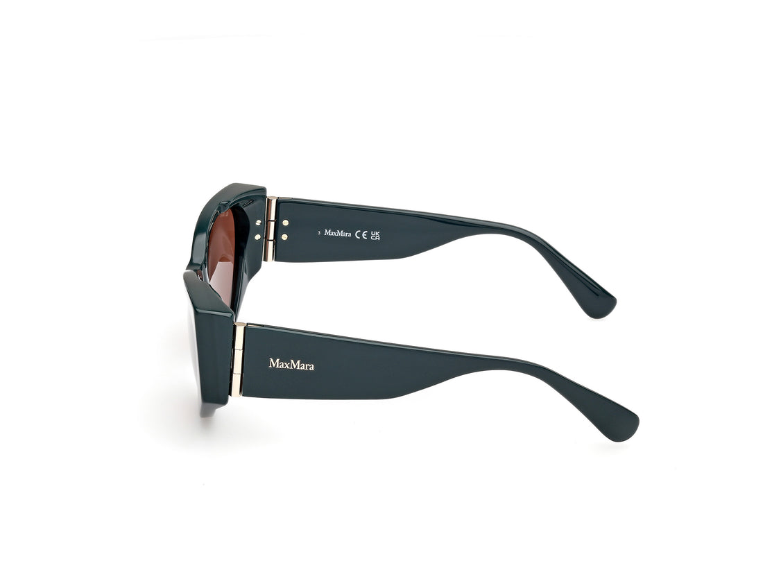 Occhiali da sole maxmara mm0132 hinge-1 96e verde cat eye femenino taglia 58mm - Vista dettagliata