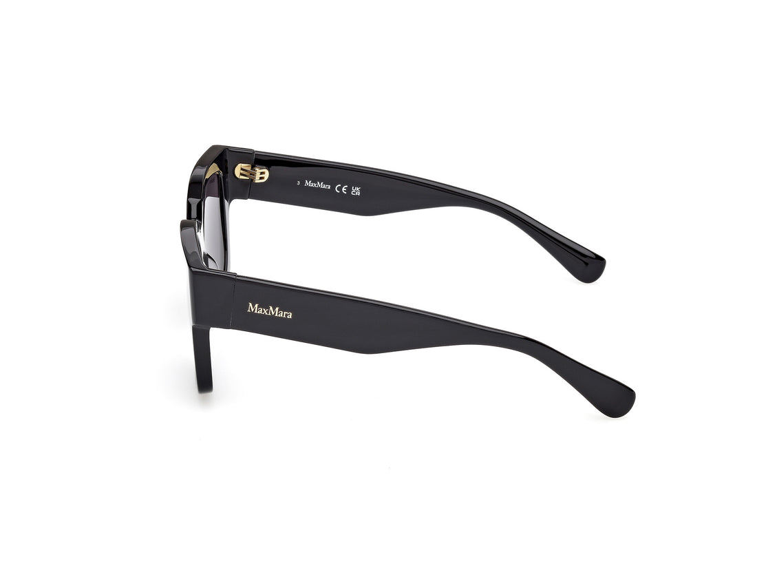 Occhiali da sole maxmara mm0145 glimpse-7 01a negro round femenino taglia 54mm - Vista dettagliata
