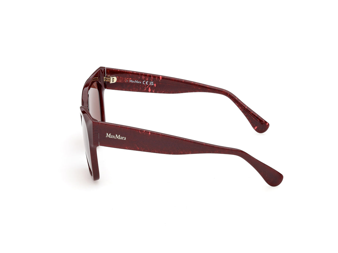 Occhiali da sole maxmara mm0204 71e burdeos rectangular femenino taglia 54mm - Vista dettagliata