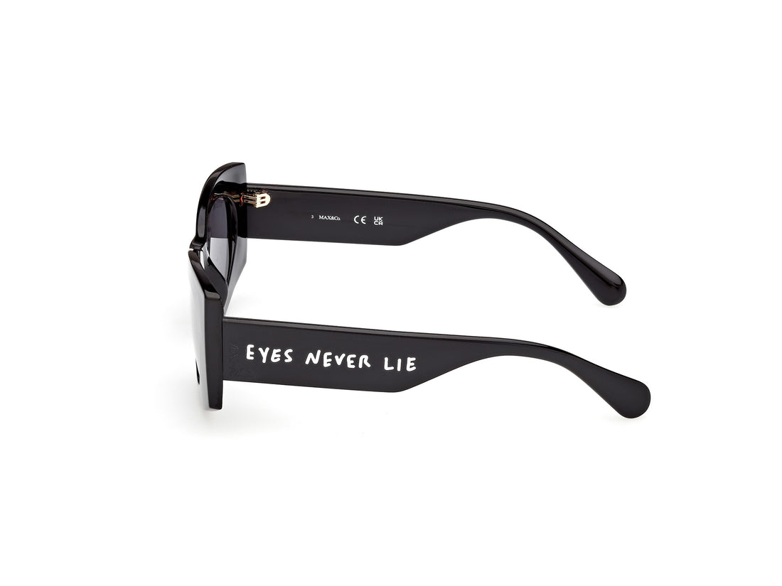 Sunglasses max &co mo0131 01a negro geometric femenino size 52mm - Detailed view