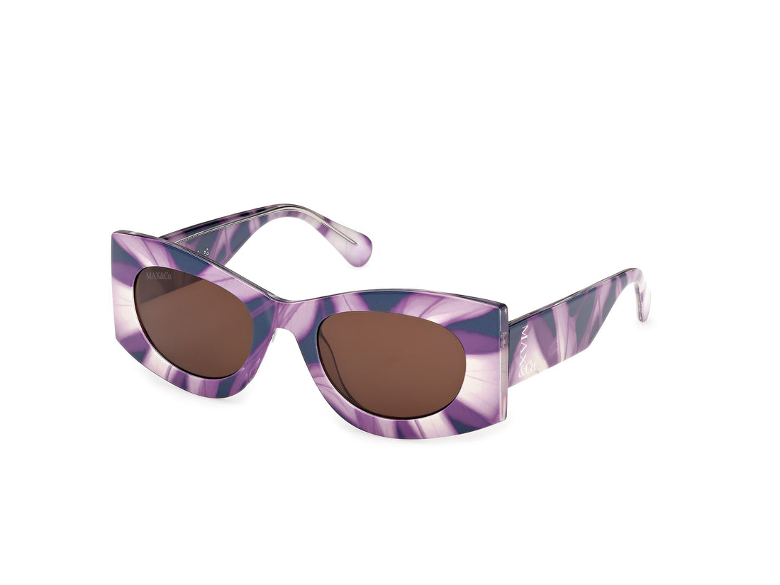 Sunglasses max &co mo0131 81e violeta geometric femenino size 52mm - Main view