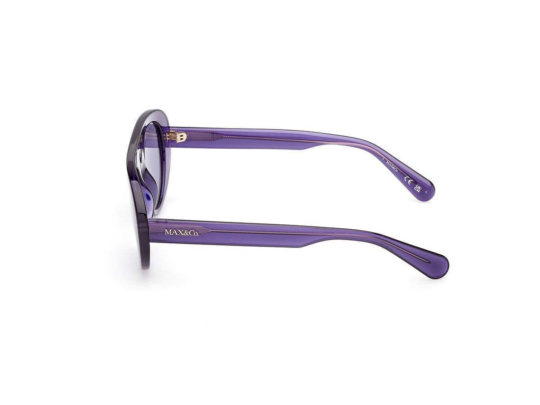 Sunglasses max &co mo0148 81y violeta round femenino size 52mm - Detailed view