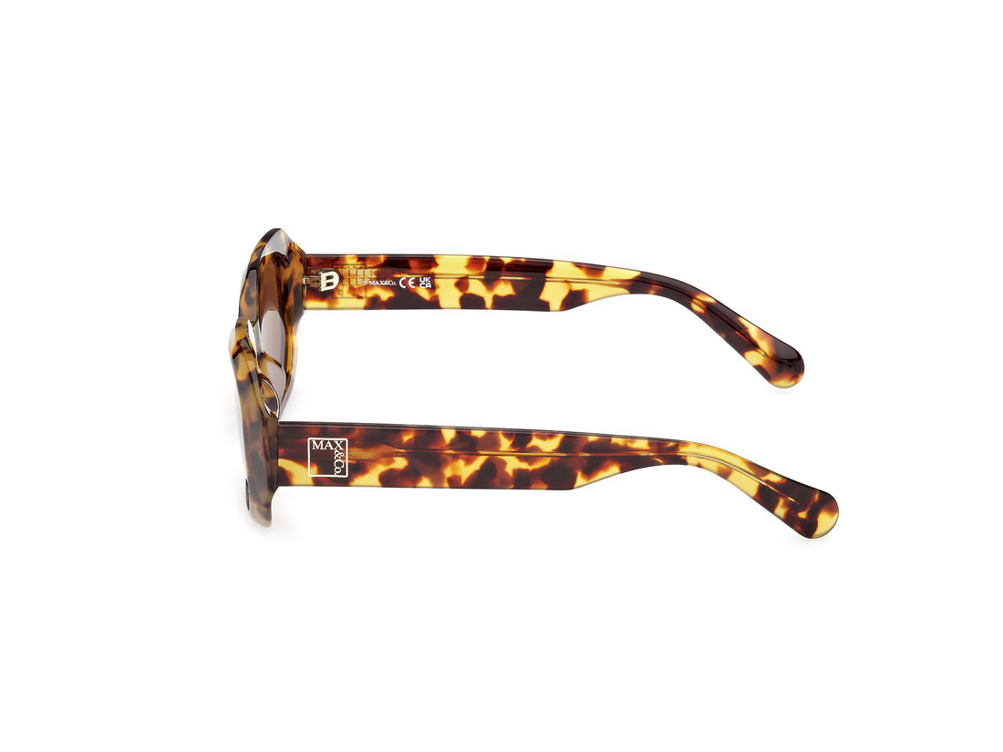 Sunglasses max &co mo0152 53e havana geometric femenino size 52mm - Detailed view