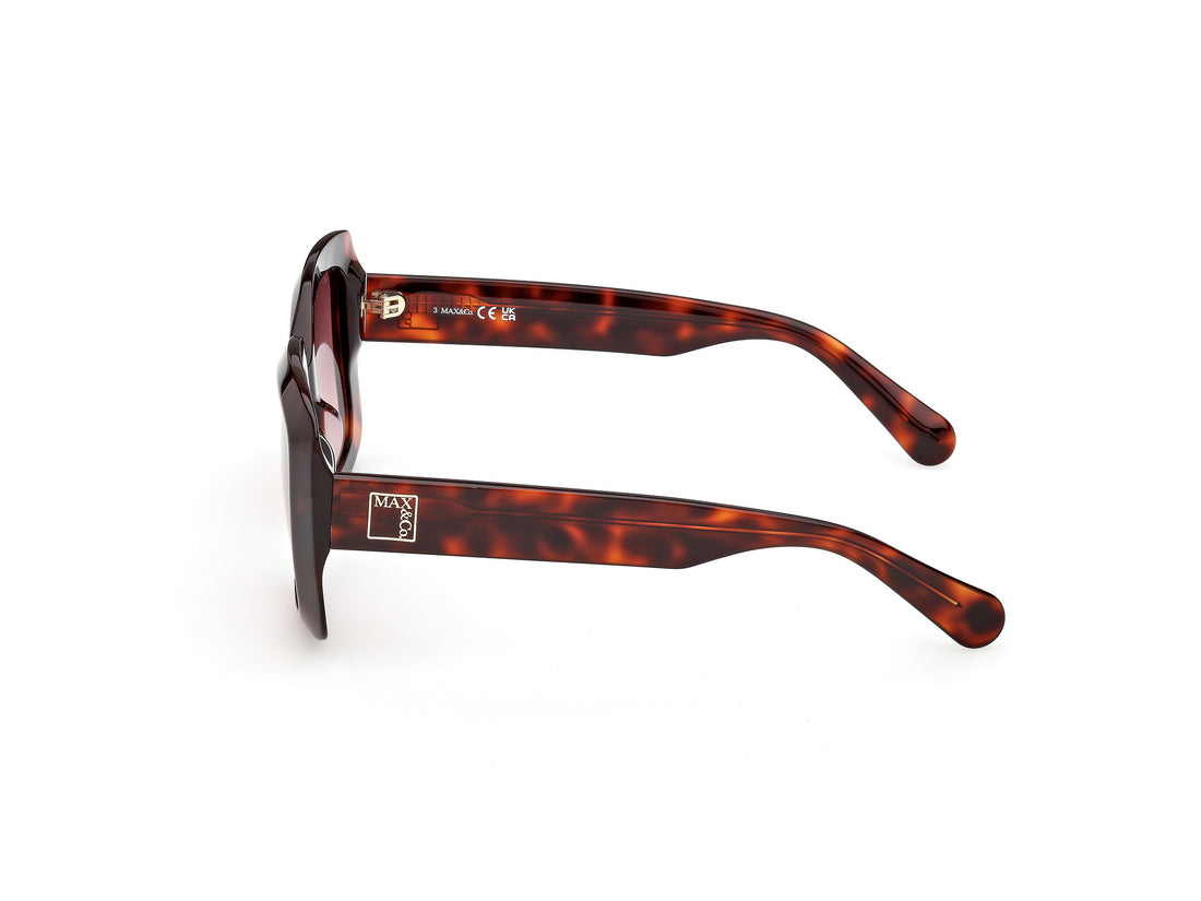 Sunglasses max &co mo0153 52f havana square femenino size 52mm - Detailed view