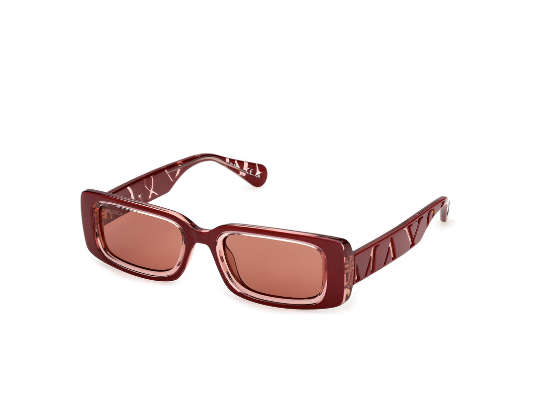 Sunglasses max &co mo0156 66e rojo rectangular femenino size 50mm - Main view