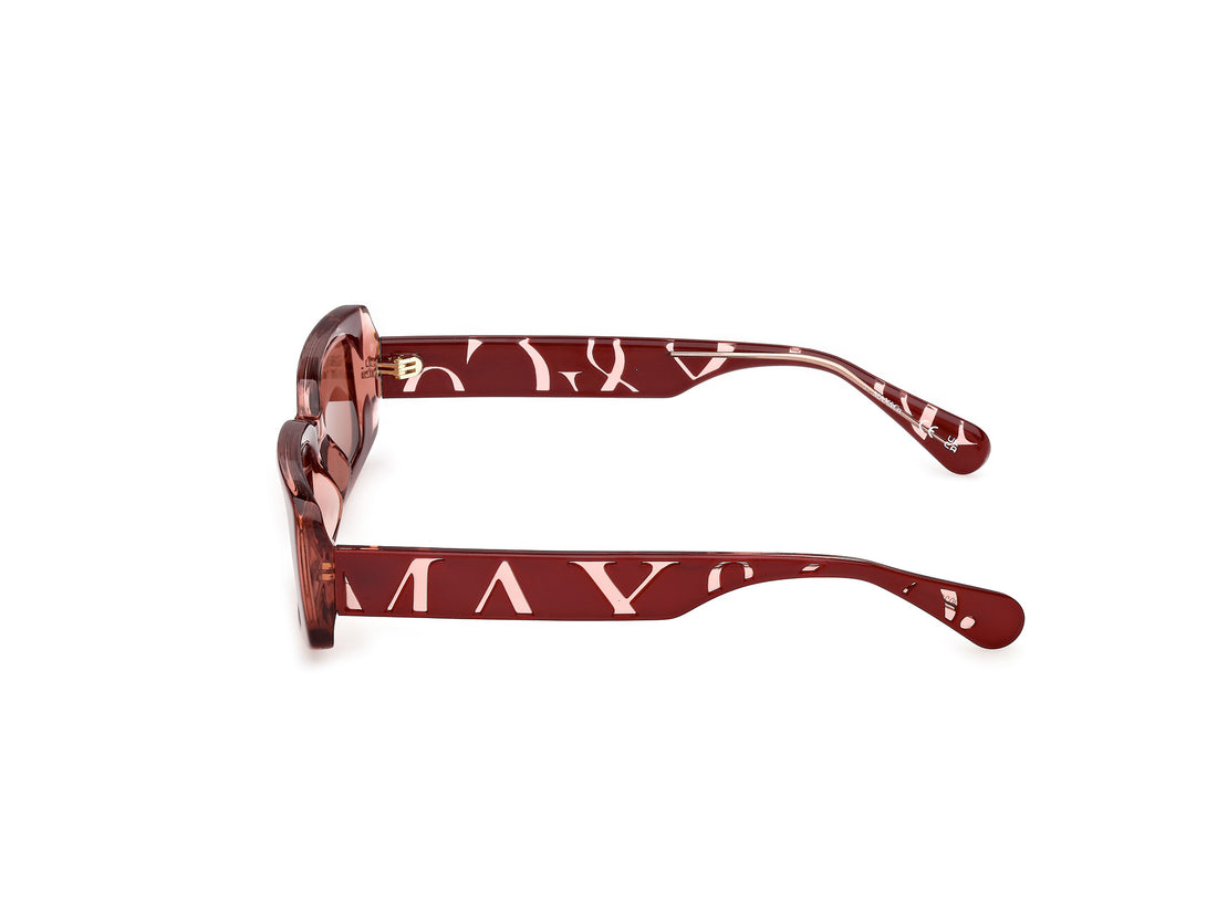 Sunglasses max &co mo0156 66e rojo rectangular femenino size 50mm - Detailed view