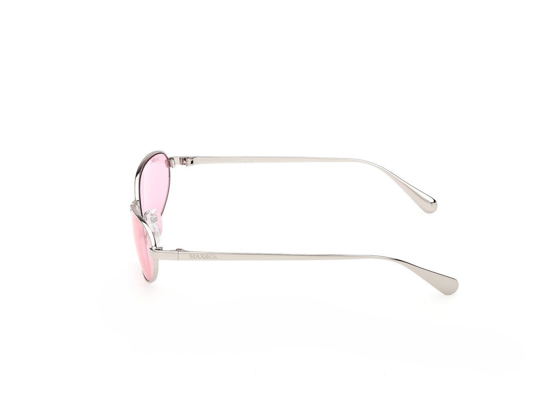 Sunglasses max &co mo0160 16z plateado oval femenino size 56mm - Detailed view
