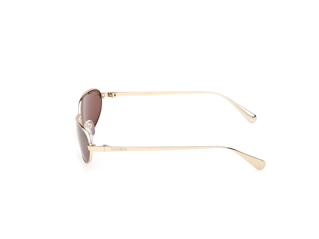 Sunglasses max &co mo0160 32e dorado oval femenino size 56mm - Detailed view
