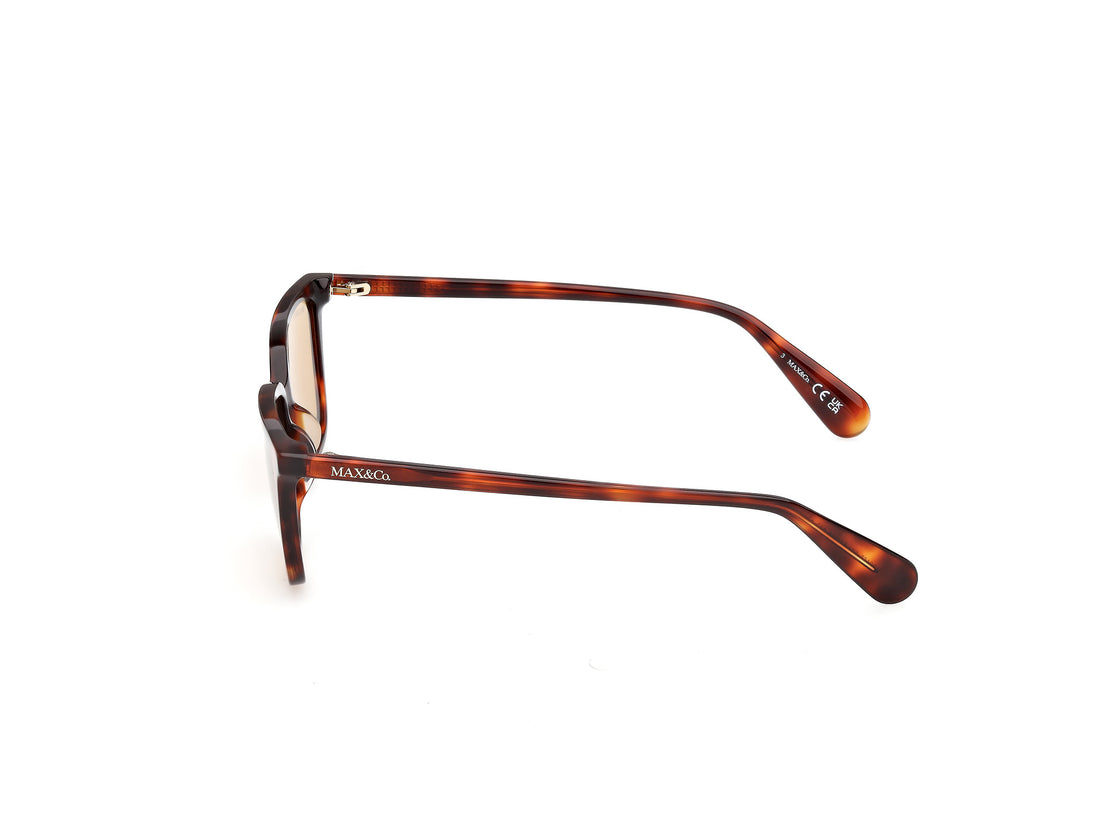 Óculos de sol max &co mo0165 52j havana rectangular femenino tamanho 53mm - Vista de detalhe