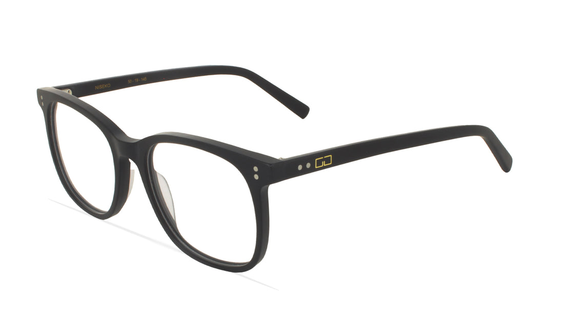 Prescription glasses greyhounders niseko matte black negro square masculino size 50mm - Main view