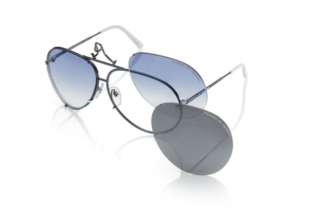Okulary przeciwsłoneczne porsche design p8478 l573 azul aviator unisex rozmiar 66mm - Widok główny