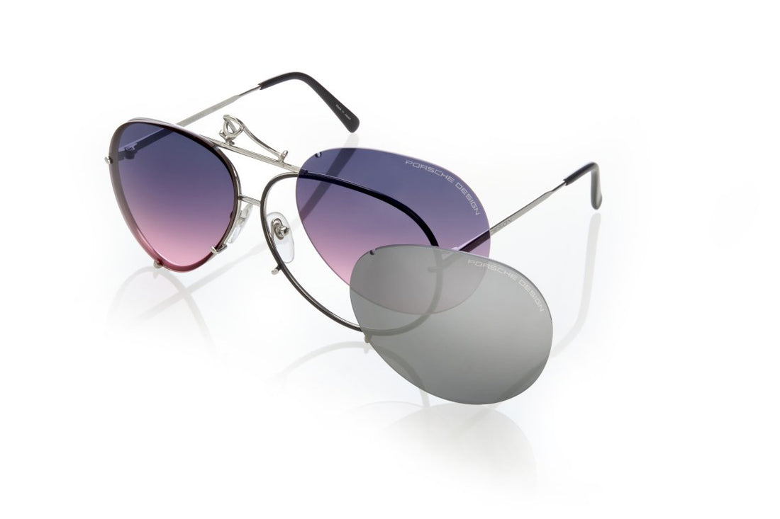 Sunglasses porsche design porsche p8478 m titanio aviator unisex size 66mm - Main view