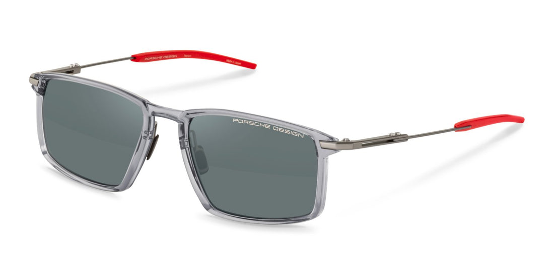 Óculos de sol porsche design p86006 b388 gris square masculino tamanho 56mm - Vista principal